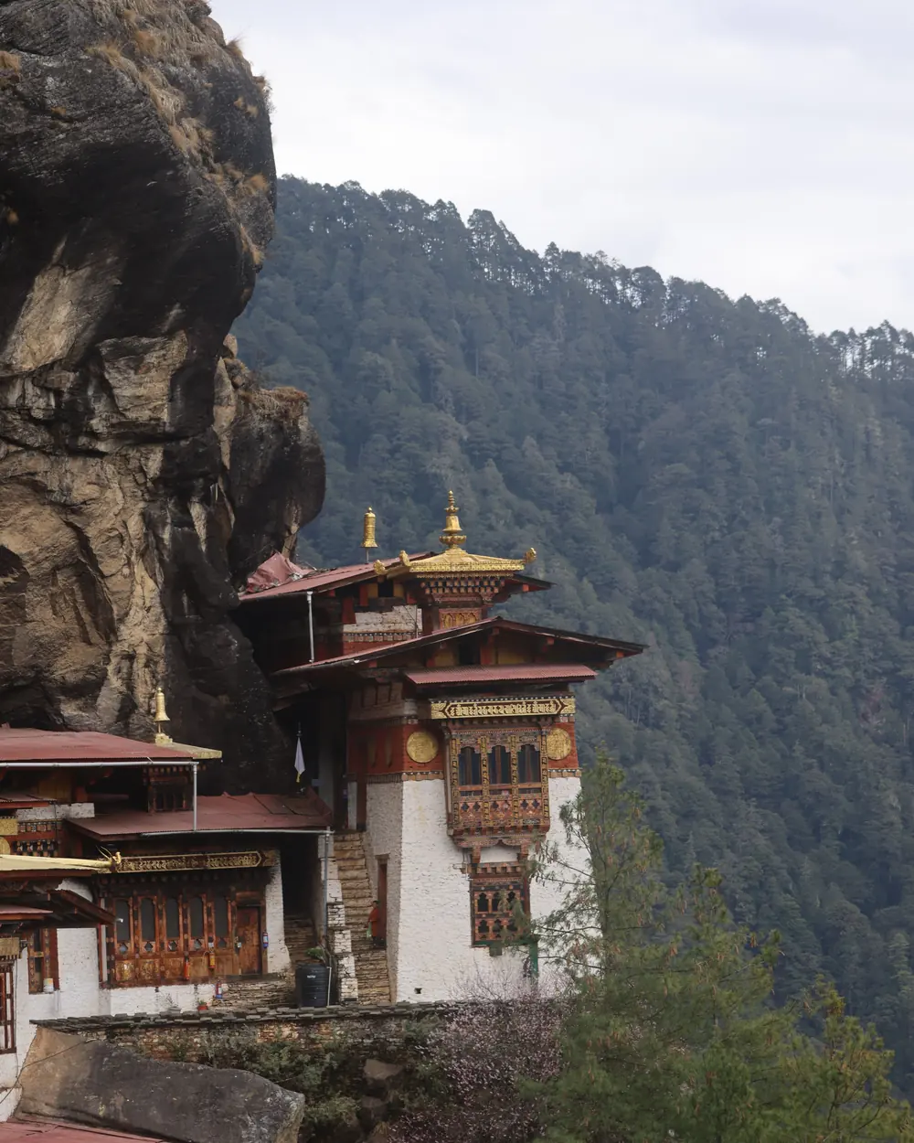 Stunning view of Paro Taktsang, the Tiger's Nest Monastery, perched on a cliff in Bhutan